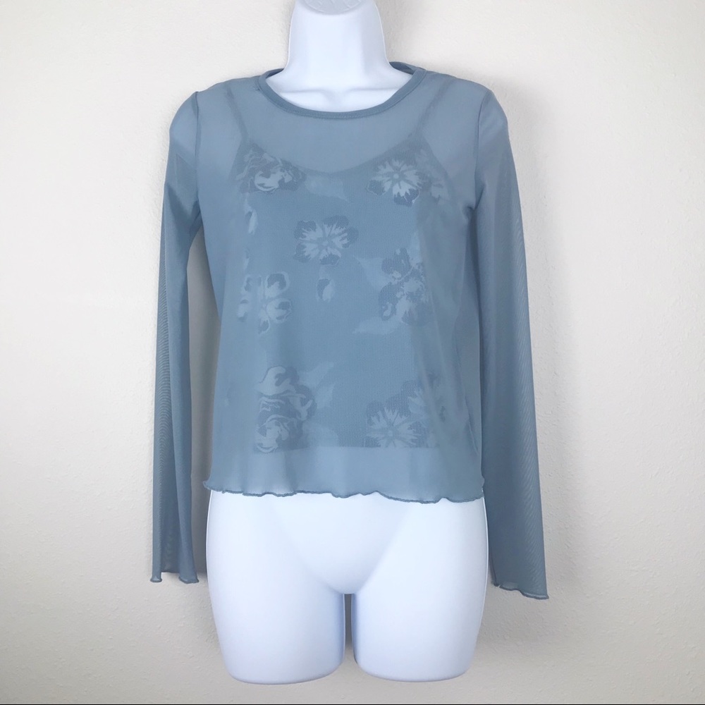 Poof New York two piece mesh shirt